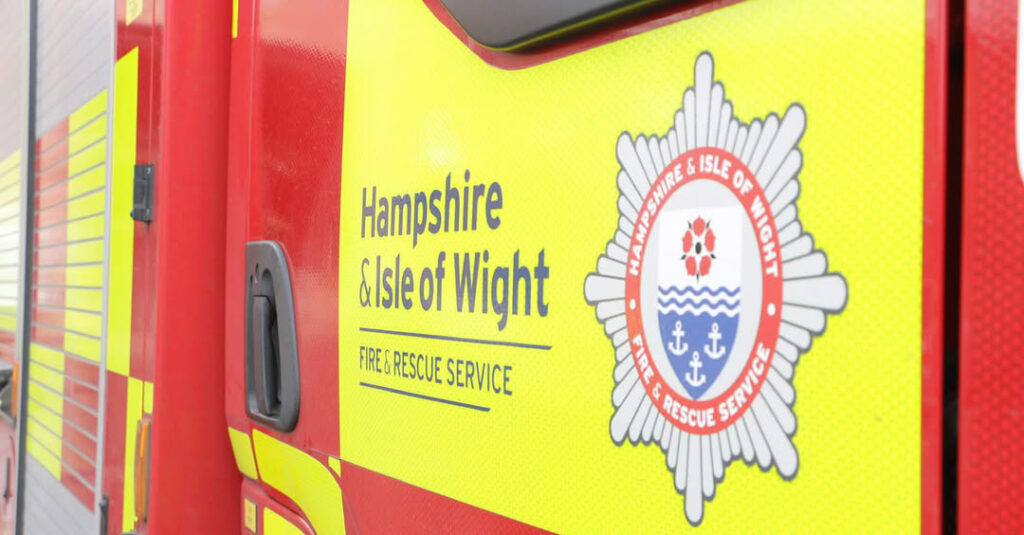 Hampshire & Isle of Wight Fire & Rescue Service logo on a fire engine