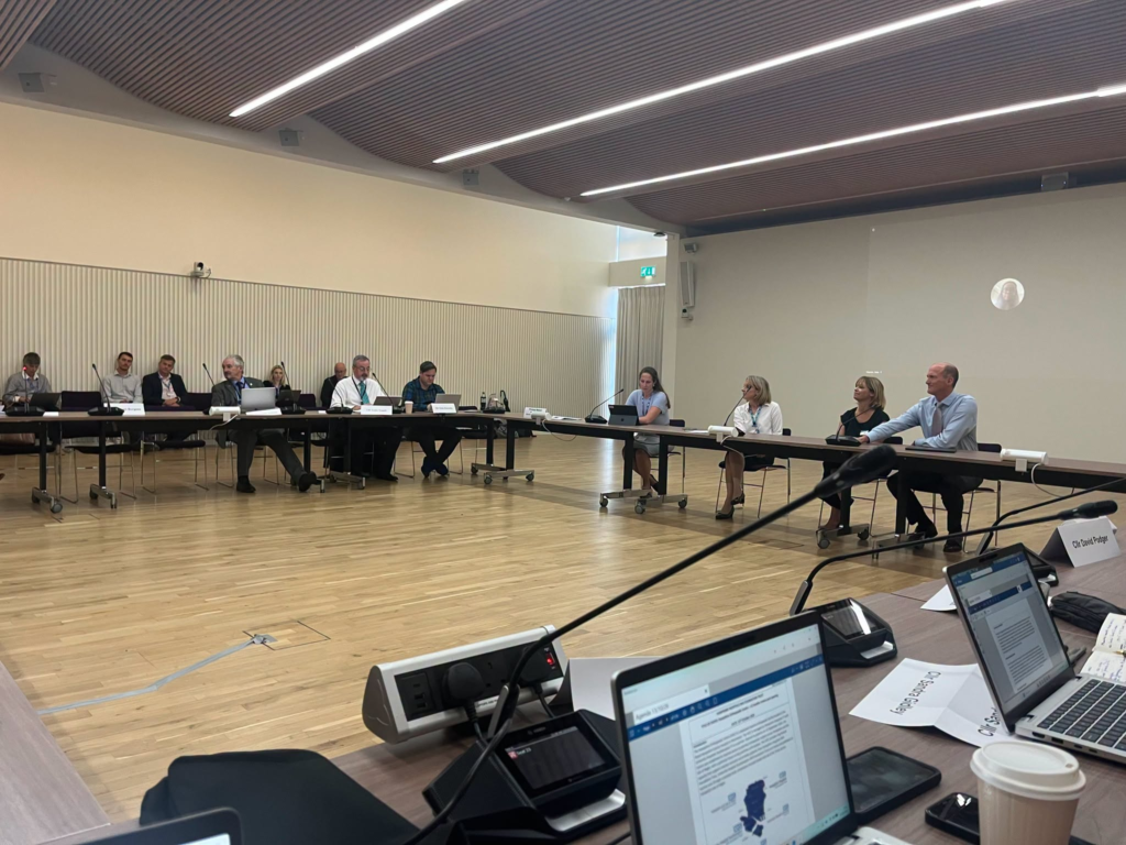 People in a meeting discussing co-produced services