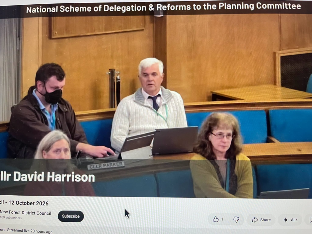 Council members discuss National Scheme of Delegation & Reforms to the Planning Committee.